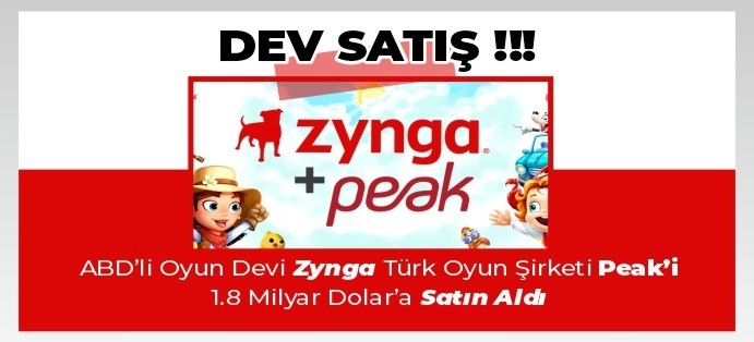 Türk Oyun Şirketi Peak Dünya Devi Zynga’ya Satıldı!